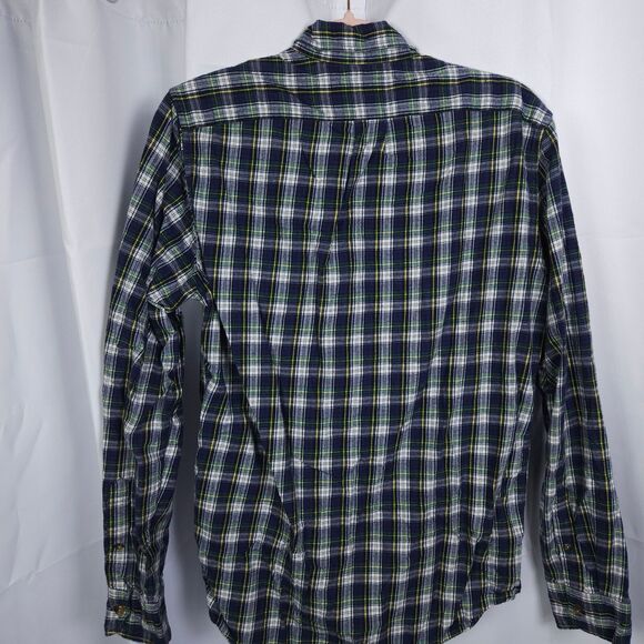 J Crew Mens Medium Plaid Slim Fit Brushed Twill Long Sleeve Button Down Shirt - Picture 3 of 6